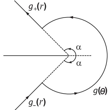 A figure from The Laplace equation in the exterior of the Hankel contour and novel identities for hypergeometric functions