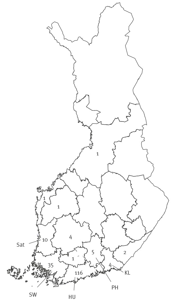 A figure from <i> Chlamydia trachomatis </i> samples testing falsely negative in the Aptima Combo 2 test in Finland, 2019
