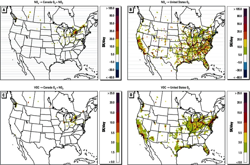 A figure from Source Attribution of Health Benefits from Air Pollution Abatement in Canada and the United States: An Adjoint Sensitivity Analysis