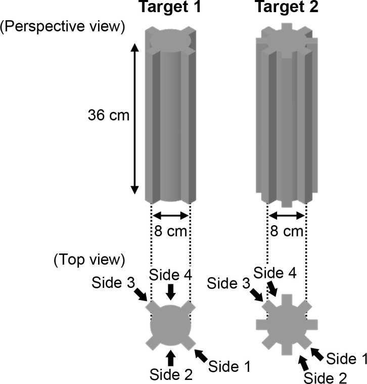 A figure from Effectiveness of time-varying echo information for target geometry identification in bat-inspired human echolocation Effectiveness of time-varying echo information for target geometry identification
