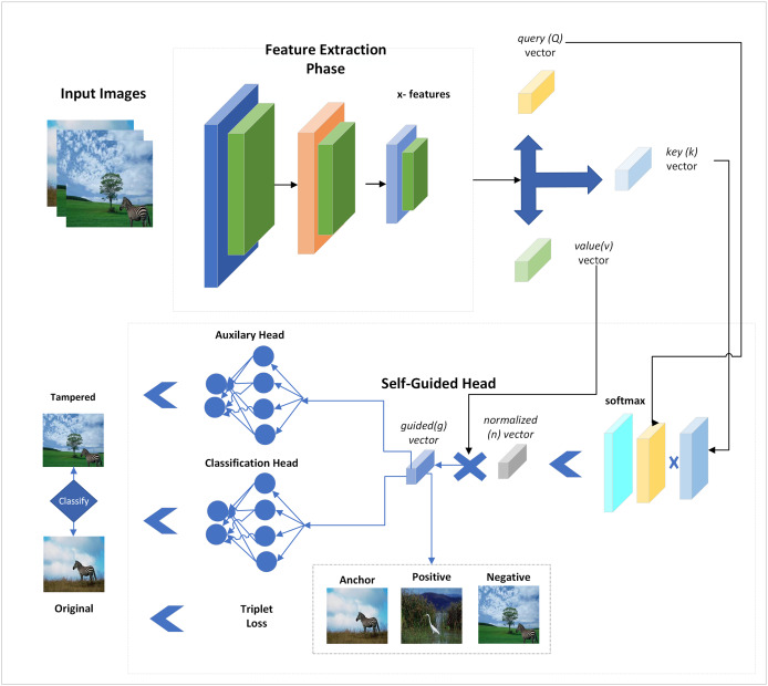 A figure from SFTA-Net: a self-supervised approach to detect copy-move and splicing forgery to leverage triplet loss, auxiliary loss, and spatial attention