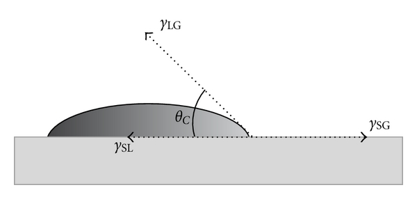 A figure from The Effect of Exposed Glass Fibers and Particles of Bioactive Glass on the Surface Wettability of Composite Implants